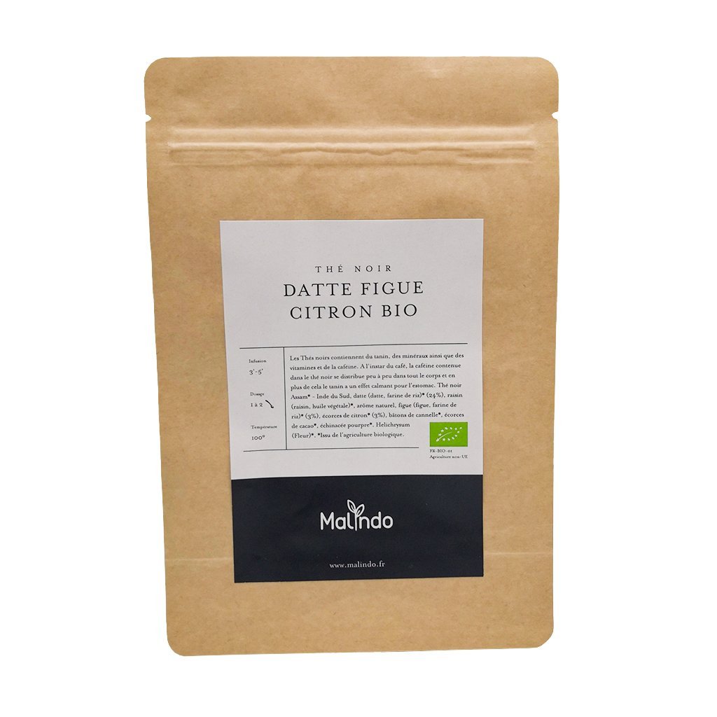 Thé Noir Thé noir Datte Figue Citron Bio Malindo