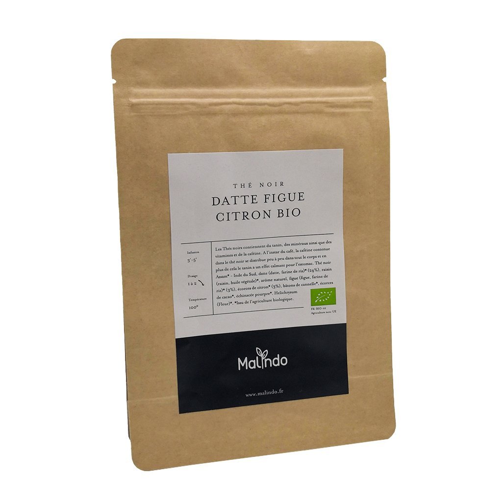 Thé Noir Thé noir Datte Figue Citron Bio Malindo