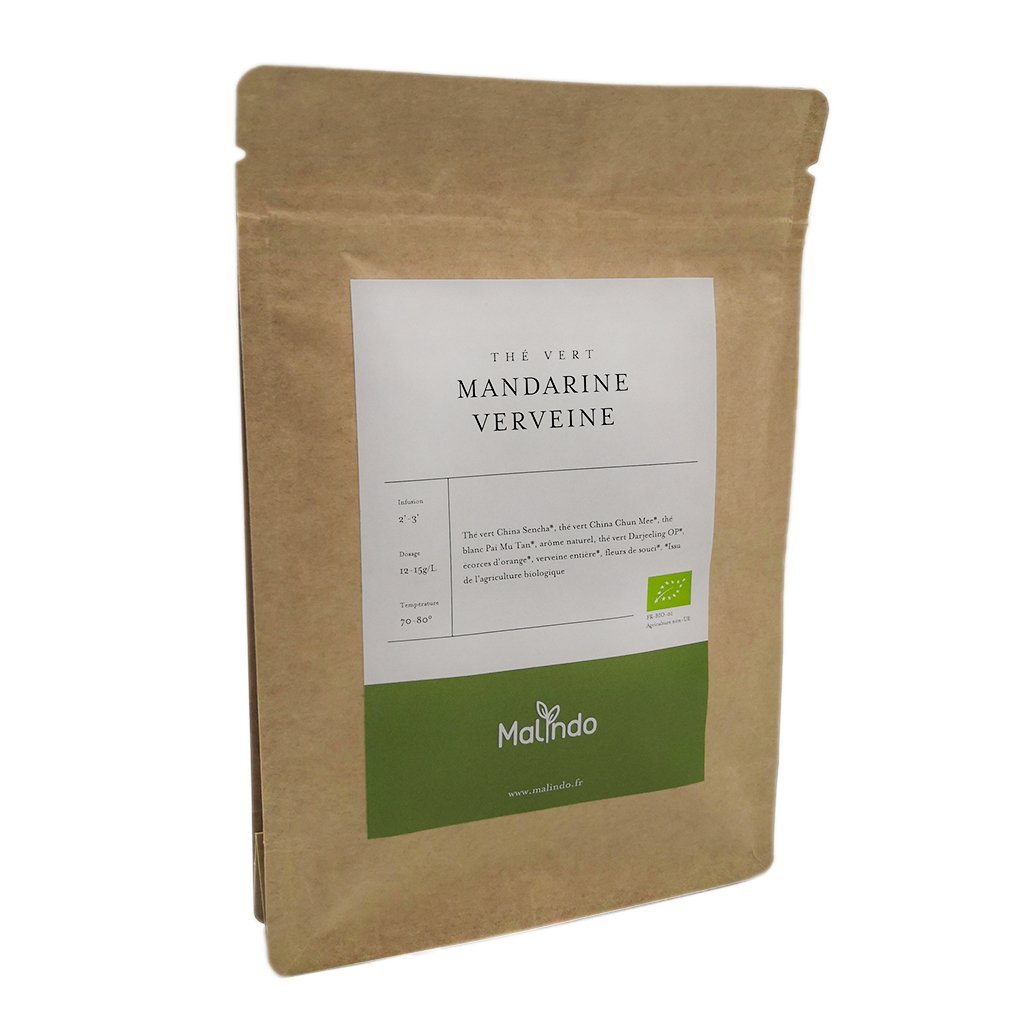 Thé Vert Thé vert Mandarine Verveine Bio Malindo
